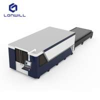 Buy cheap 1000W metal desktop laser enclosed shuttle table cutting machine